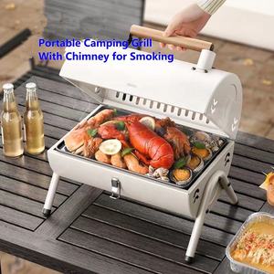 Двухсторонняя большая кухонная зона мини-бочка для курения угольного гриля - Product Image 3