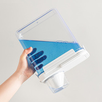 Conteneur de stockage de linge transparent en plastique PET plus grande capacité 2,4 L 3,5 L Rectangle brillant stockage de vêtements pour la famille