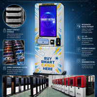 Distributeur automatique de cartes Zhongda 24h/24 et 7j/7 avec gestion cloud SDK, écran tactile 32 pouces, autocollants personnalisés, carte de crédit