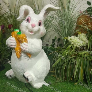 Outdoor Fiberglass Rabbit Light Sculpture for Commercial Parks Festival Displays Shopping Malls and Scenic Areas - Product Image 2