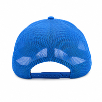 Casquette Trucker de Luxe Légère en Maille Haute Qualité, 5 Panneaux, avec Détail Anneau Métallique, Broderie Logo Personnalisé Crâne Fil Barbelé