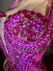 Novance Y3149-D üreticileri için gümrük giysileri moda kadınlar için balo kıyafetleri 2024 zarif Rhinestone parti Vintage kıyafeti - Product Image 4