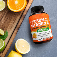 Vitamine C Liposomale 1600mg à Absorption Élevée, Acide Ascorbique Liposoluble, Anti-Âge, Soutien Immunitaire, 120 Comprimés - Meilleure Vente