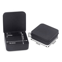 Boîte en métal personnalisée avec impression, emballage cadeau, boîte en étain rectangulaire carrée, conteneur en métal avec couvercle à charnière