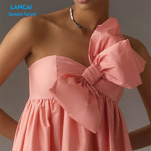 Vestido de verano de alta calidad, lujoso vestido largo plisado asimétrico con hombros descubiertos para mujer, vestido de noche sexy - Product Image 4