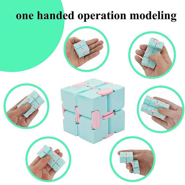 Macaron color party favor kill time magic puzzle flip cube stress relief infinity cube fidget toy for kids and adults