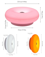 Nouvelle arrivée, lampe de bureau en forme de donut, lampe murale de chambre à coucher, moderne, minimaliste, décorative, LED blanc chaud, commande tactile, recharge USB, plastique ABS