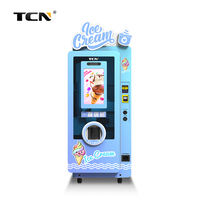 Distributeur automatique de crème glacée molle TCN, fonctionnant avec des pièces de monnaie, avec écran tactile de 22 pouces pour le marché européen