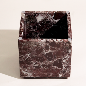 Boîte à mouchoirs de luxe en marbre VSTONE, <span class=keywords><strong>rouge</strong></span> et blanc, durable, écologique, portable, support de table pour salle de bain et salon - Product Image 5