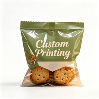 Sacs d'emballage personnalisés pour biscuits et snacks avec fenêtre, thermoscellables et givrés, pour emballage de biscuits imprimés avec logo