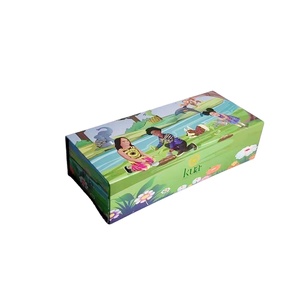 Caja de Regalo Plegable de Lujo para Niños, Navidad, Cosméticos, Papel UV de 2mm, Embalaje para Ropa Interior, Calcetines, Prendas, con Relieve de Piel y Laminado Mate - Product Image 1