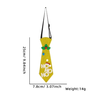 Clip di natale personaggio sulle cravatte di <span class=keywords><strong>feltro</strong></span> papillon con Glitter polvere d'oro Babbo Natale pupazzo di neve renna elfo disegni fasce elastiche - Product Image 6