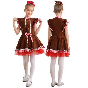 Costumi da Omino <span class=keywords><strong>di</strong></span> Pan <span class=keywords><strong>di</strong></span> Zenzero per Bambine 6-16 Anni, Abito Tutu per Feste <span class=keywords><strong>di</strong></span> <span class=keywords><strong>Natale</strong></span>, Danza e Balletto - Product Image 2