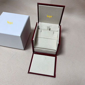 Custom Logo Double Door PU Leather Watch Jewelry Combo Box Multi‑Function Watch <b>Ring</b> <b>Storage</b> Gift Box - Product Image 5