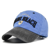 Gorra de Béisbol Ajustable Estilo Polo Vintage, de Algodón Desgastado, con Bordado