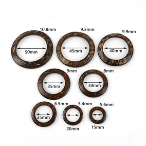 Deepeel CN206 15-50mm DIY Sewing Garment Accessories <strong>Coconut</strong> Ring Concentric Ring <strong>Coconut</strong> <strong>Shell</strong> <strong>Button</strong> Wooden Decorate <strong>Buttons</strong> - Product Image 2
