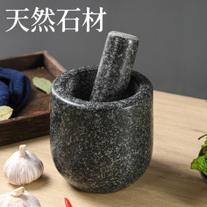 Stone Garlic Mortar And Pestle Natural Stone Manual Grinder For Garlic Paste Durable Herb Spice Tool - Product Image 2