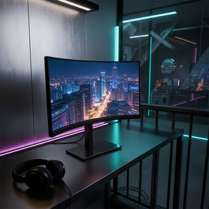 Vente directe Moniteur de jeu incurvé LED <span class=keywords><strong>HD</strong></span> 2K 27 pouces 180 Hz avec temps de réponse de 2 ms et angle de vision de 178 degrés - Product Image 2