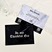 Cartes de remerciement personnalisées avec logo imprimé, pour petites entreprises, avec coupon de réduction, ticket cadeau, code QR pour les achats répétés et les réseaux sociaux