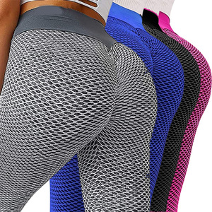 <span class=keywords><strong>Legging</strong></span> de <span class=keywords><strong>sport</strong></span> taille haute élastique en forme de <span class=keywords><strong>nid</strong></span> <span class=keywords><strong>d</strong></span>'<span class=keywords><strong>abeille</strong></span> pantalon actif de levage des fesses leggings de fitness pantalon de yoga résistant aux squats - Product Image 4
