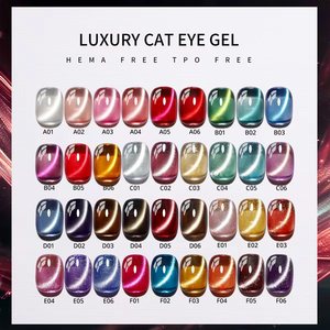 Nuovo Arrivo Menghe: Set di 36 Colori di Smalto <span class=keywords><strong>Gel</strong></span> UV Metallizzato Effetto Occhio di Gatto, Inodore, Senza HEMA e TPO, con Top e Base Coat - Product Image 6