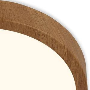 Plafoniera LED da soffitto 24W IP44 4000K 2790lm 280mm effetto legno, ideale per l'illuminazione di spazi interni e ambienti. - Product Image 3