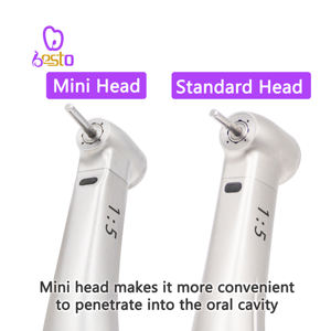 Mini cabezal de acero inoxidable Z95L 1:5, contraángulo creciente, pieza de mano de Motor eléctrico Dental de fibra óptica de baja velocidad - Product Image 4