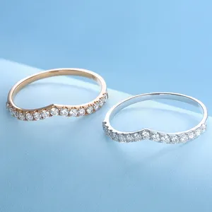 Zhanhao ขายส่งแหวนเงิน S925 Moissanite V รูปร่างยามแหวนที่กำหนดเองยอมรับ