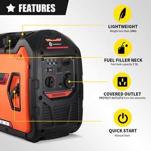 Générateur d'essence portable multifonctionnel silencieux de petite taille, capable de 3,5/4 kW, pour la maison - Product Image 5