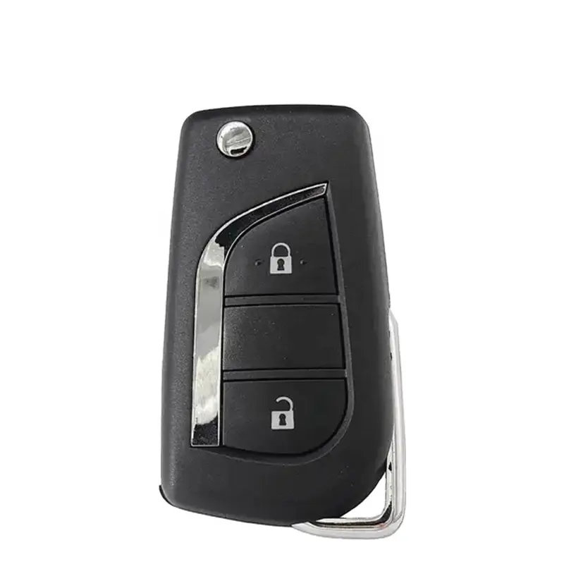 Car Key Accessories TOY48 Remote Folding 2 Buttons Car Key Shell Transponder Car Blank Key Case For Toyota Corolla RAV4