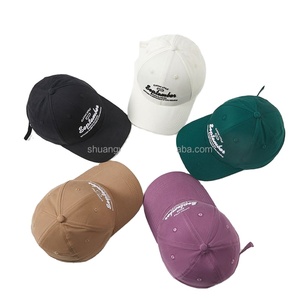 Casquette de baseball unisexe à 6 panneaux avec logo brodé personnalisé OEM, visière incurvée large, style sport, bon marché, du fabricant - Product Image 1
