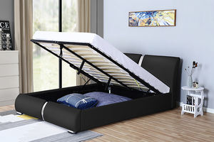 עיצוב יוקרה מודרני עיצוב חדר שינה יחיד זוגית קווין קינג סייז זוגית קינג סייז עם מיטה מעור אוטה - Product Image 3