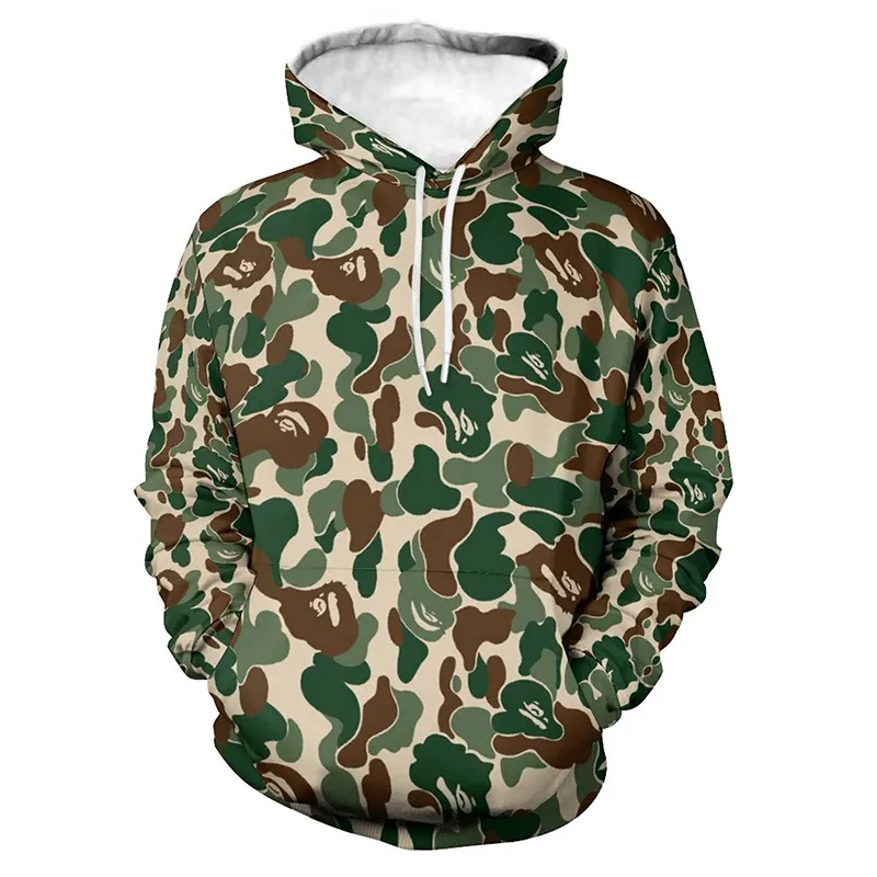 Camouflage Hoodies for Men kids 3D Printed Sweatshirts Boys Girl Clothing Spring Autumn Women Hooded y2k clothes Casual Pullover