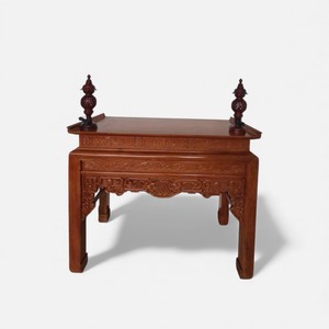 Table d'autel à un niveau en bois Huong Wood Kim Tien, design élégant en bois pour espace de culte ancestral - Product Image 1