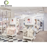 Alta calidad para muebles de tienda de ropa duradera, soporte de exhibición de ropa para bebés y niños, escaparate para ropa de bebé, soporte de exhibición