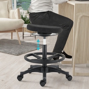 Silla de oficina ergonómica de metal de diseño moderno, taburete ajustable en altura con ruedas superiores inclinables para <span class=keywords><strong>laboratorio</strong></span> escolar, muebles de hospital - Product Image 1