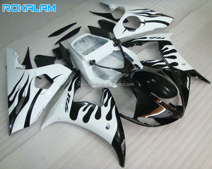 Kit de Carrocería Black Flame para Yamaha YZF600 <span class=keywords><strong>R6</strong></span> <span class=keywords><strong>2005</strong></span>, Carenados ABS, YZF-<span class=keywords><strong>R6</strong></span> 05, YZFR6, Kit de Carrocería de Repuesto - Product Image 1