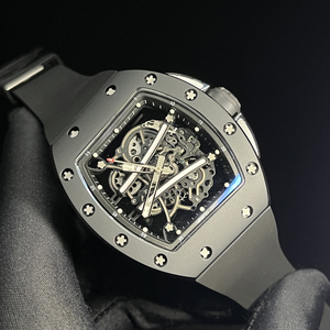 <span class=keywords><strong>Montre</strong></span> mécanique squelette manuelle de luxe, boîtier en céramique noire, étanche 50M, bracelet en caoutchouc, <span class=keywords><strong>montre</strong></span> sport <span class=keywords><strong>pour</strong></span> homme - Product Image 3