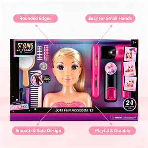 <span class=keywords><strong>Poupée</strong></span> mi-corps à peau brune avec tête à coiffer, ensemble de coiffure, jouet de salon de coiffure, sèche-cheveux, pour filles de 3 ans et plus, poupées <span class=keywords><strong>Barbie</strong></span> pour filles - Product Image 5
