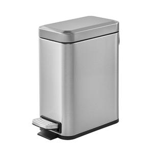 Silent Slow Closing <b>Stainless</b> <b>Steel</b> Trash Can 29.2cm Rectangular Foot Pedal Indoor Waste <b>Bin</b> for Kitchen Bathroom Bedroom - Product Image 5