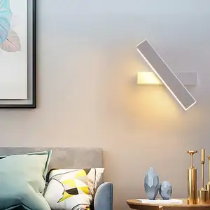 Nordic Minimalism Designer Home Hotel Bedroom Bathroom Metal Wall Lamp Rotatable Adjustable Indoor LED Wall Lamp