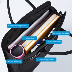 Custom PU <b>Leather</b> Document File Bag Expending Black Business <b>Briefcase</b> 15 Inches Laptop Bag for Men Zipper Document Pouches - Product Image 3