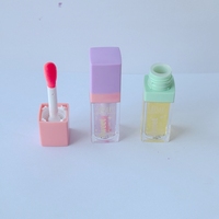Huile à lèvres scintillante en gros, brillant à lèvres floral, huile à lèvres colorée, gloss rose transparent, liquide hydratant, logo personnalisé