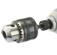 Mandrin de perceuse sans fil filaire à impact électrique en acier 3/8-24UNF avec accessoires d'outils sans fil de capacité 1.5-10mm avec clé dans la boîte