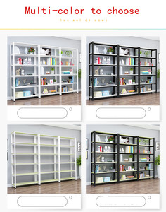 Modern Metal Living Room & Home Office <b>Bookcase</b>-Eco-friendly Powder-coated - Product Image 4