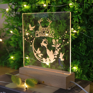 Natale lampare Decorativas 3D luce notturna acrilico <span class=keywords><strong>lampada</strong></span> Mood per i bambini - Product Image 4