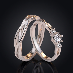 Silver Plated Christian Heart <b>Couple</b> <b>Rings</b> Alloy Romantic Jewelry for Anniversary Gift - Product Image 4