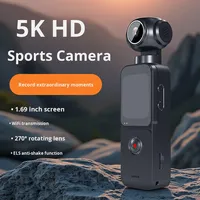 Caméra sportive X3 transfrontalière HD 5K anti-tremblement avec écran 1,69 pouce, Wi-Fi, objectif rotatif à 270°, grand angle 120°, capteur CMOS, carte TF