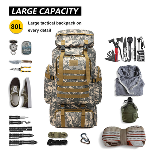 Mochila Táctica Deportiva de Gran Capacidad, 80L, Diseño de Camuflaje Impermeable, para Senderismo, Viajes Casuales, Escalada - Product Image 4