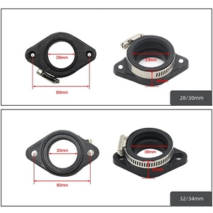 أنبوب توصيل كاربراتير PWK28 34 مم مع غطاء مطاطي PE28 CVK PZ OKO لقطع غيار دراجات JOG النارية - Product Image 4